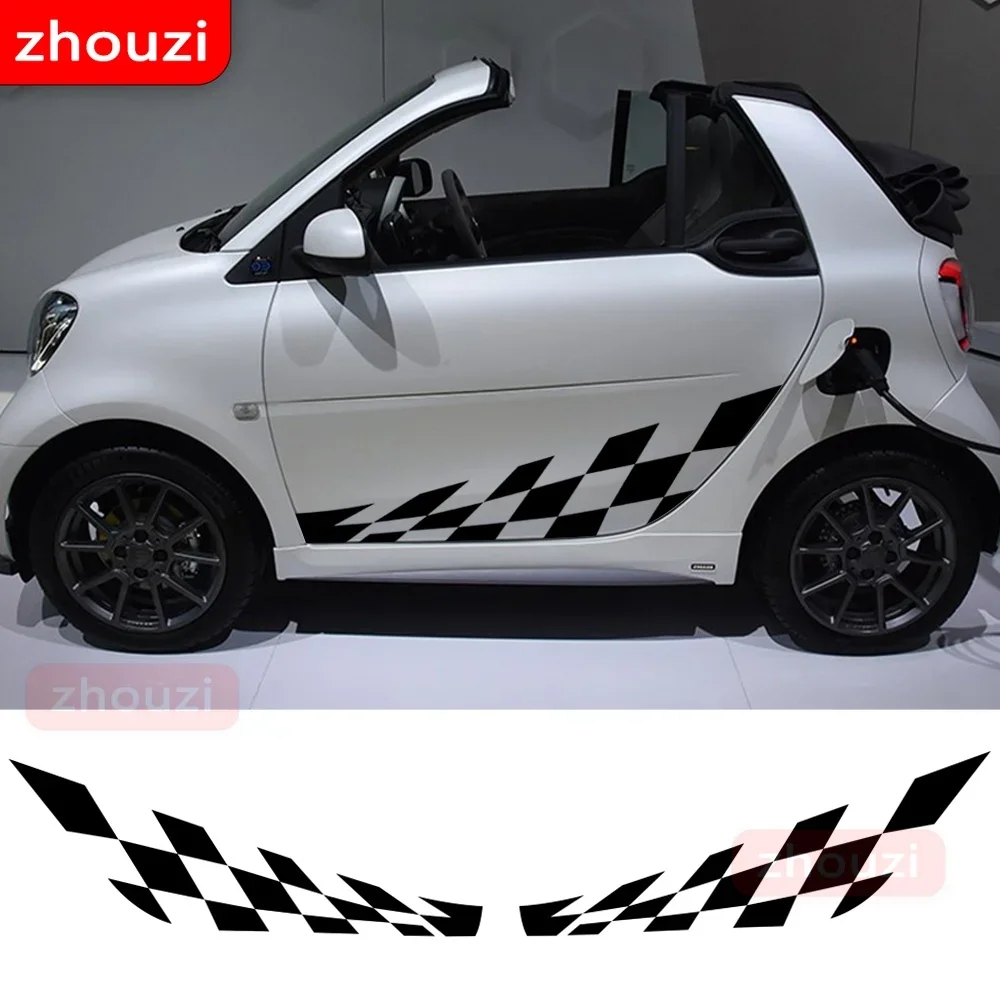 

2 шт. виниловые наклейки на боковую решетку двери автомобиля для Mercedes Benz Smart Fortwo W453 W451, гоночный автомобильный декор для кузова, наклейка, аксессуары