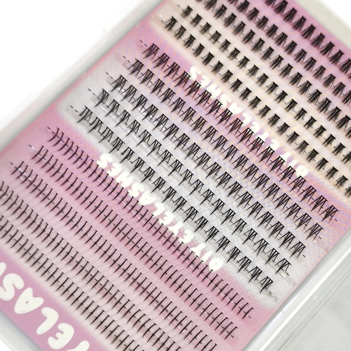 390 قطعة أسفل 15 صفوف جلدة تمديد مجموعات الرموش السفلية 3 أنماط رموش فردية لتقوم بها بنفسك Wispy مظهر طبيعي واضح الفرقة #4