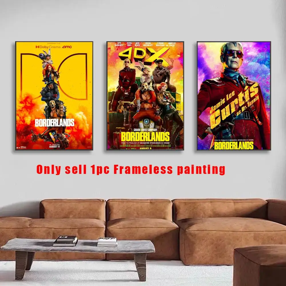 Moive B-Borderlands Poster HD Self-Adhesive Wall Decals For Living Room & Bedroom Home Decor Gift