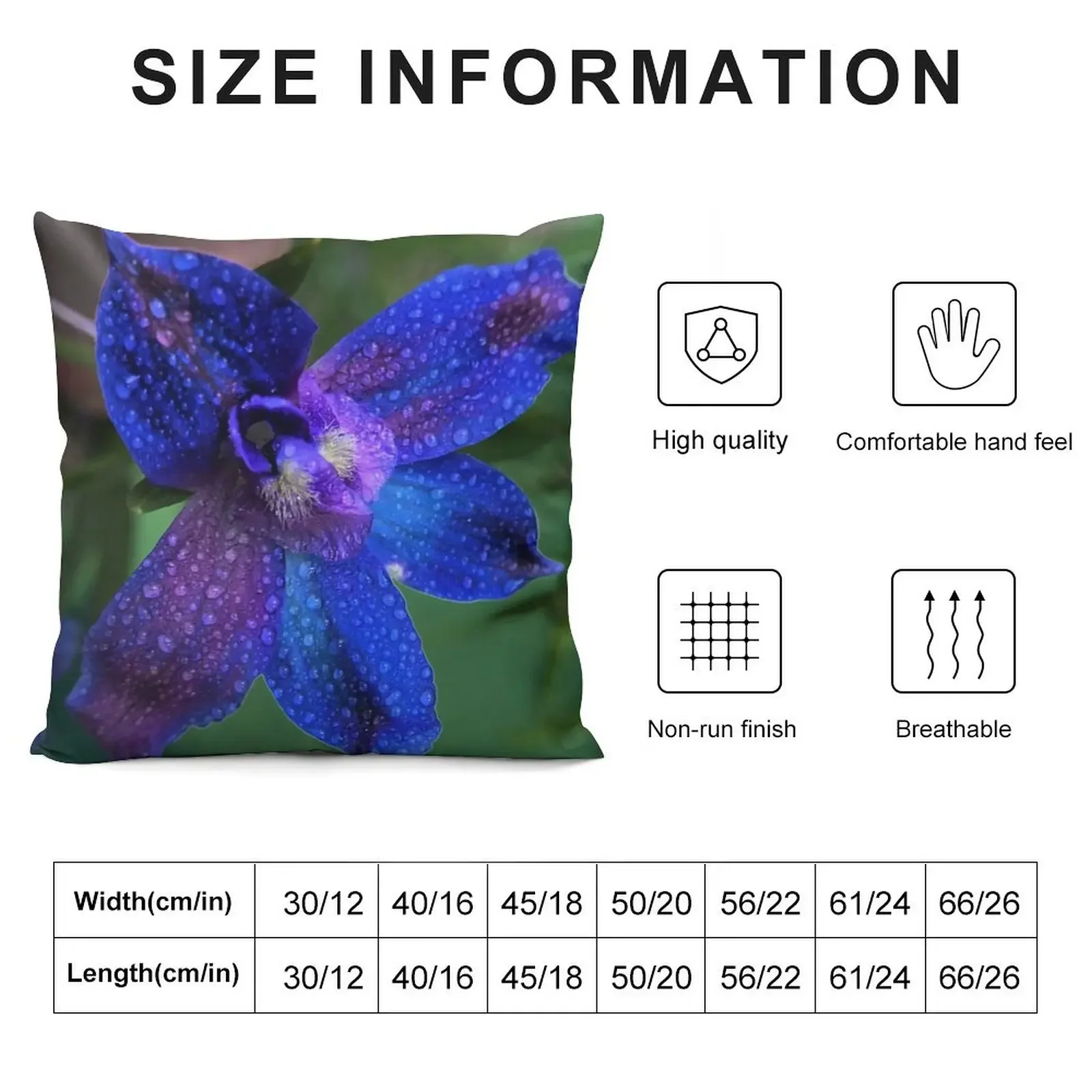 Delphinium One Throw Pillow Decorative Cushions pillow cover luxury pillow