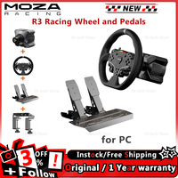 NEW MOZA R3 Racing Wheel and Pedals for PC 3.9 Nm of torque continuously output fully compatible with mainstream games