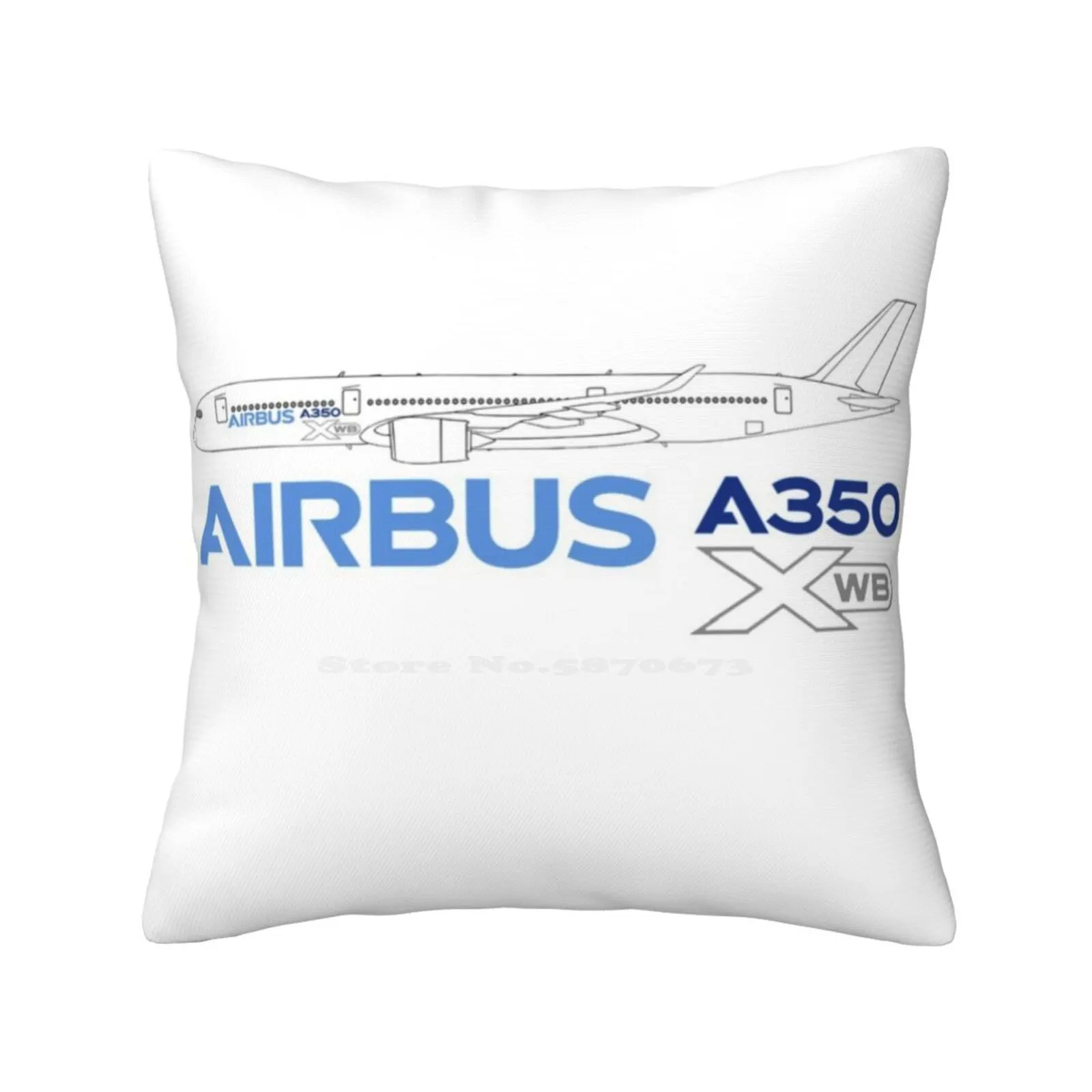 Airbus A350 Line Drawing Fashion Sofa Throw Pillow Cover Pillowcase Airbus A350 A350 Airbus A350 900 Xwb Widebody Aeroplane