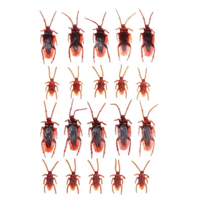 10/20pcs Lifelike Model Simulation Fake Cockroach Roach Bug Toy Funny Trick Joke Prank Funny Trick Joke Toy