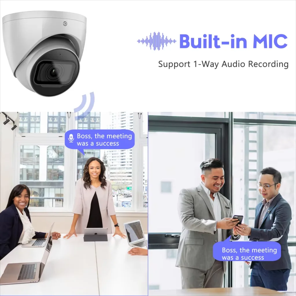 DH OEM 4MP Starlight IP Camera IR30m Mini Dome IP Camera Built-in MiC WDR Support SD Card Slot Replace IPC-HDW4433C-A view 3