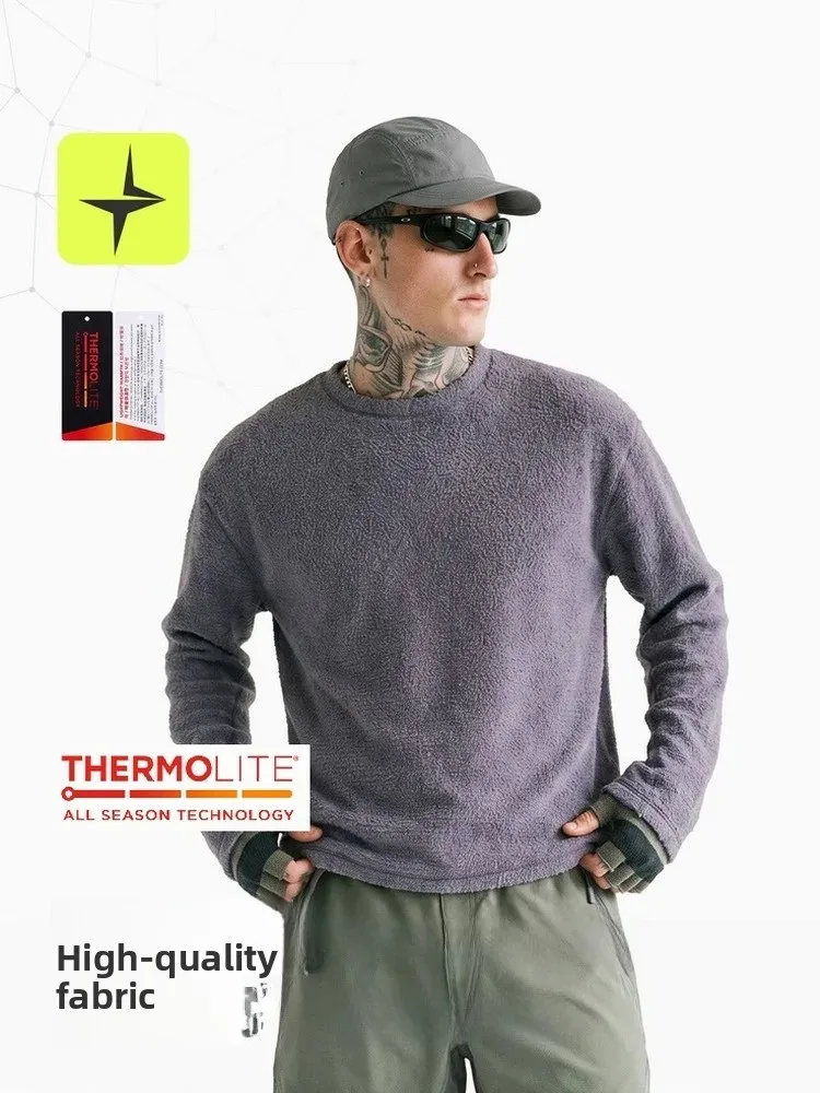 Thermolite Air Fleece Long Sleeve T-Shirt Quick Dry Warm Outdoor Sports Unisex Lightweight Breathable Moisture Wicking Runnin...