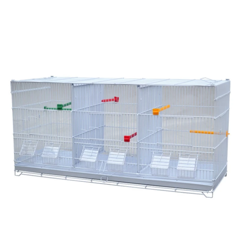 

Factory Stainless Steel Iron Bird Cage Large Parrot Breeding Cage for Finches Budgies Cockatiels Conures Snap Button Closure