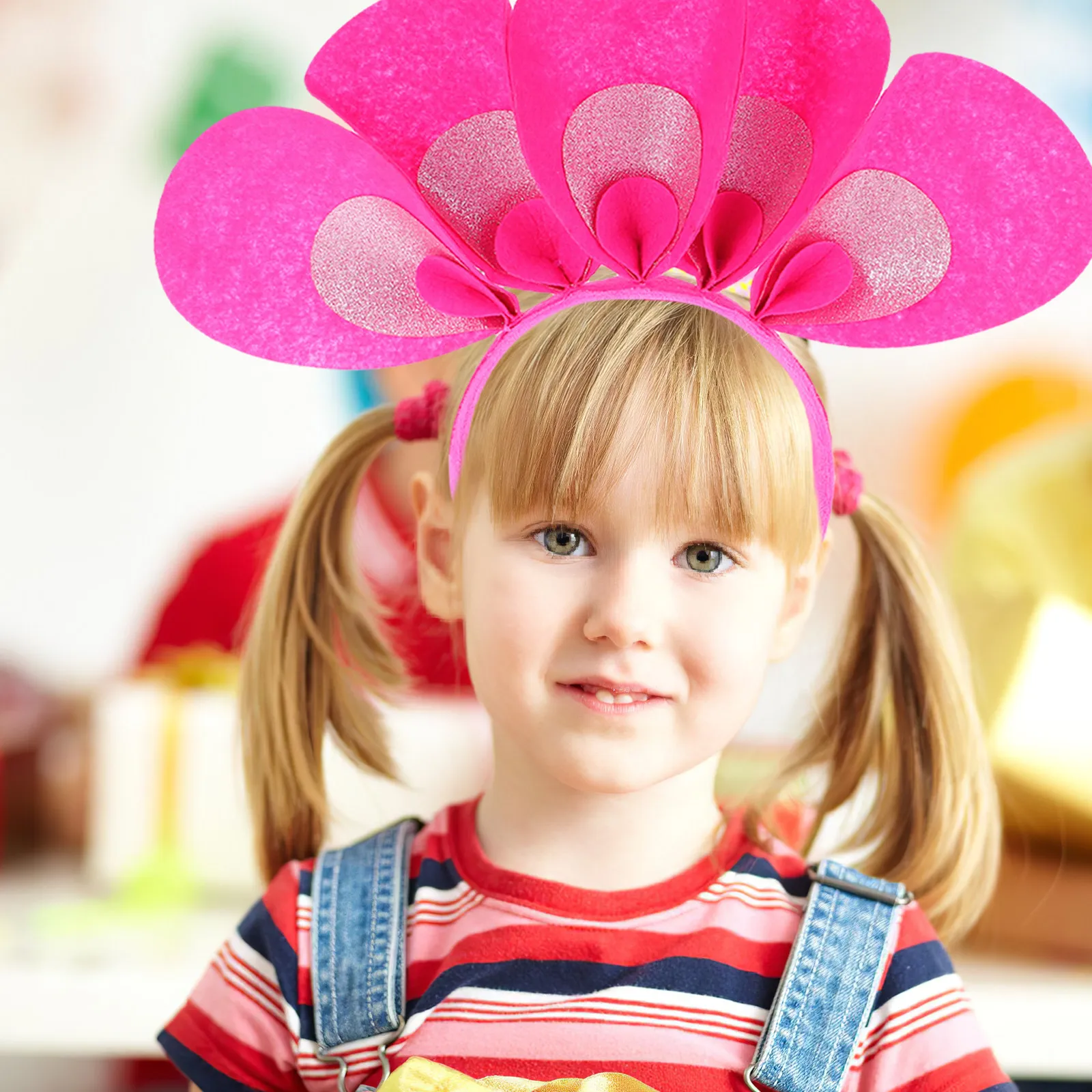 

Flower Petal Decor Headband Floral Headpiece Birthday Party Costume Stage Performance Hair Accessory