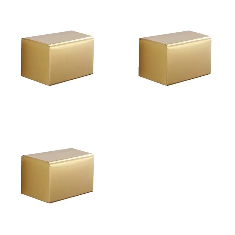 ABKS-3X Bathroom Storage Paper Rack Waterproof Tissue Holder Bathroom Accessories Golden Toilet Paper Rack