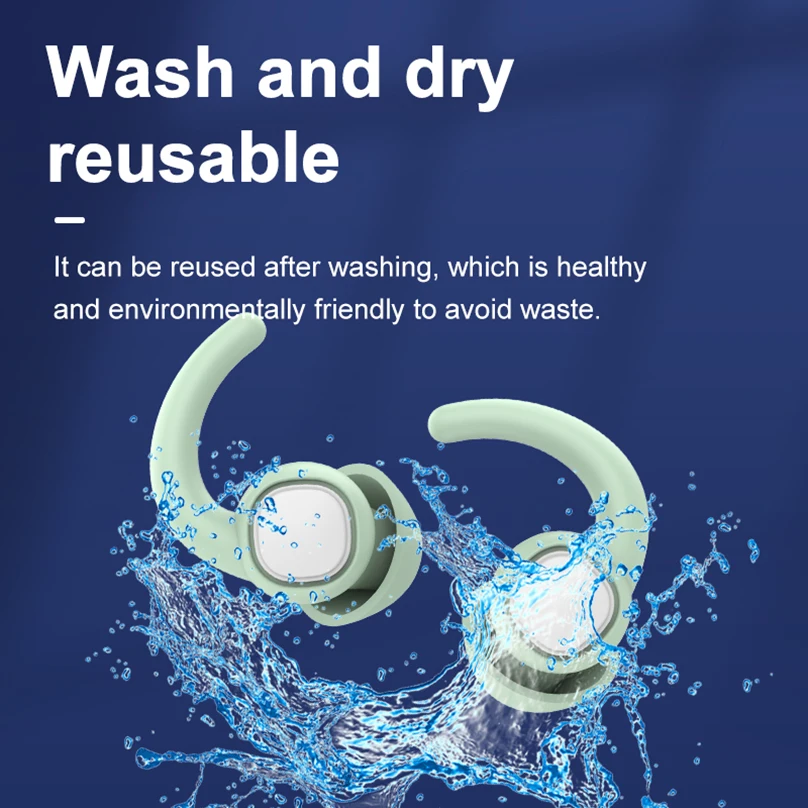 잠자는 귀 플러그 Tapones Oido Ruido 소음 감소 Tapones Para Dormir 방수 Oordopjes Bouchon Oreille 실리콘 귀마개