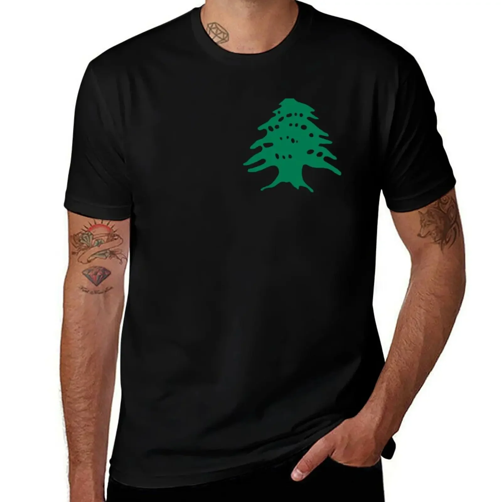 

lebanon cedar logo T-Shirt anime figures kawaii clothes heavyweight t shirts for men
