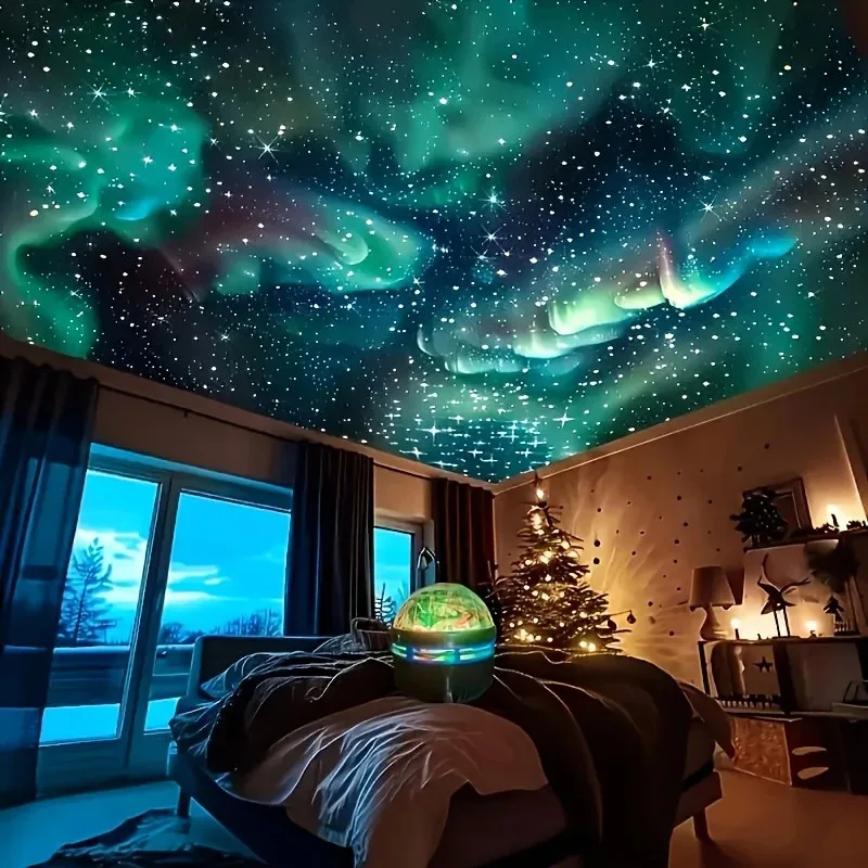 Remote Control Water Ripple Projection Lamp  LED Atmosphere Effect Dimmable Suitable For Bedroom Kids Room Party Decor