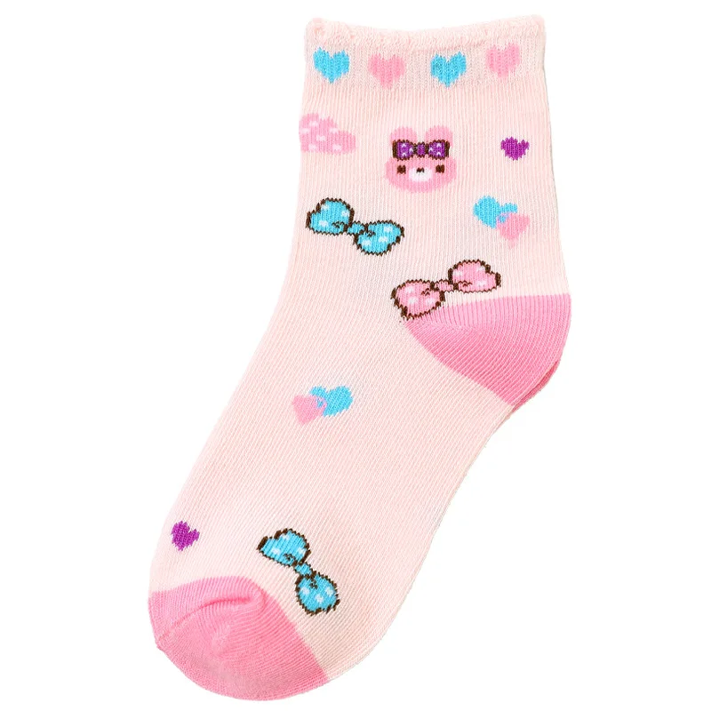 5pairs/lot 2024 New Spring Girls Socks Cotton Socks Fashion Children Knit Socks