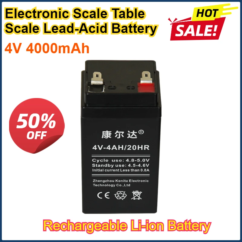 

4V 4000mAh Pricing Electronic Scale Table Scale Lead-Acid Battery Emergency Light Children's Toy Car Rechargeable Batteries