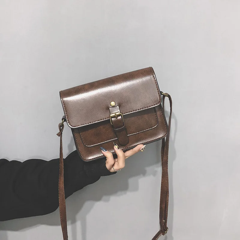 2022 New Vintage Women Flap Fashion Casual Leather Shoulder Bag Retro Lady Crossbody Messenger Bag Elegant Clutch Purses