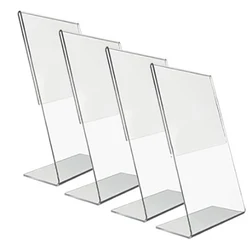A6 Transparent Acrylic Display Stand 10*15cm Vertical Table Sign Stand Suitable For Photos Bills Business Cards Memos Paintings