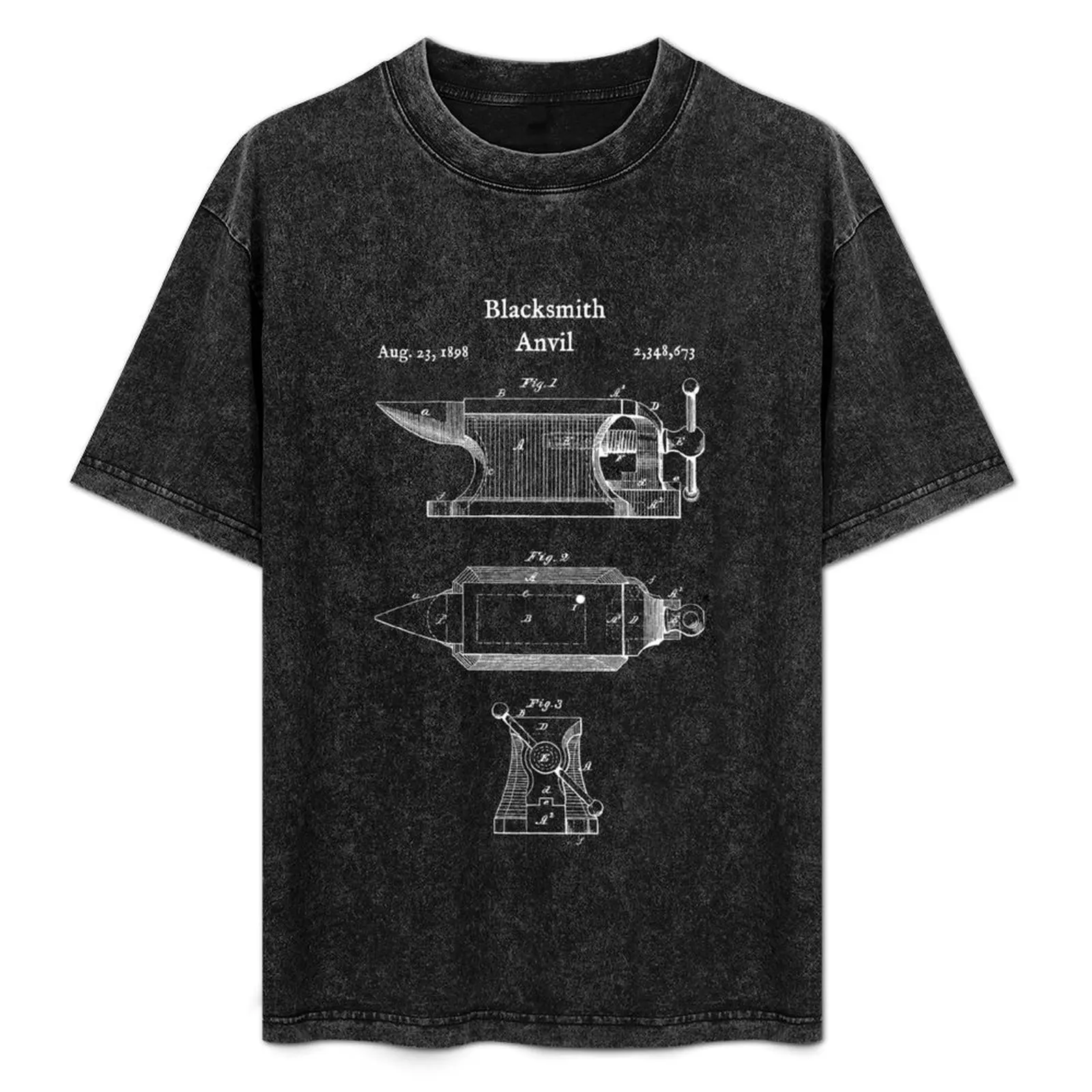 Blacksmith Anvil Blueprint Shirt - Iron Blacksmithing Tee T-Shirt anime t shirts sports fans sublime mens vintage t shirts