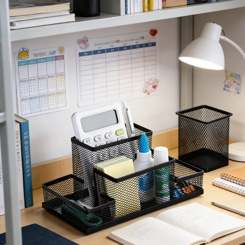 1pcs Simple and Multifunctional Desktop Storage Pens Holder Multi Color Storage Rack Suitable for Use By Student Office Staff