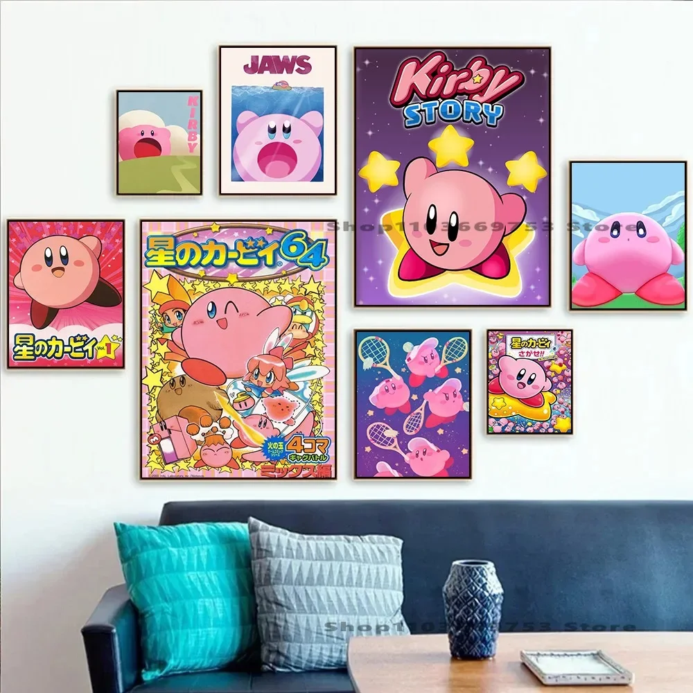 

Pokemon Anime A Cute K-Kirby Game Poster Canvas Prints Wall Painting Bedroom Living Room Decoration Wall Children’s Gifts