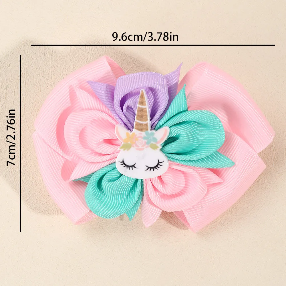 2PCS Sweet Pink Bow Hairpin Kawaii Barrettes Headwear Solid Ribbon Bowknot Hair Clip Hair Styling Tools Boutique Accessories