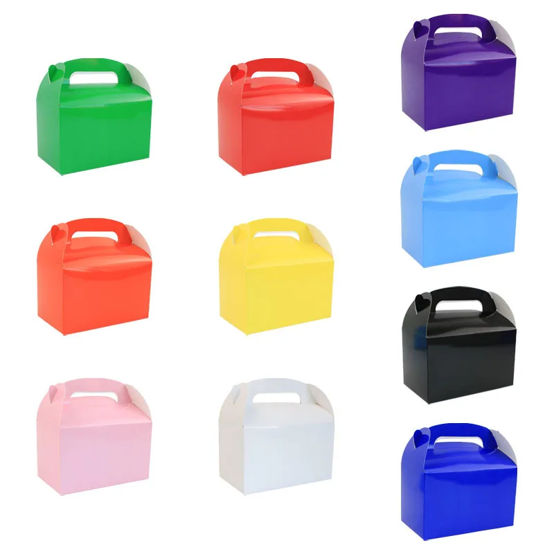 

50pcs Portable Candy Box Hand Multi-color Optional Square Biscuit Box Cake Box Hand-carry Packaging