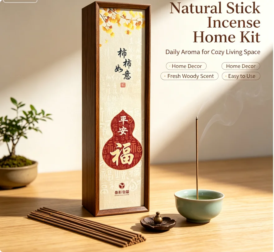 Premium Natural  Incense Sticks Clean Burning Woody Scent,for Yoga Bedroom Spa Odor Removal Home Fragrance