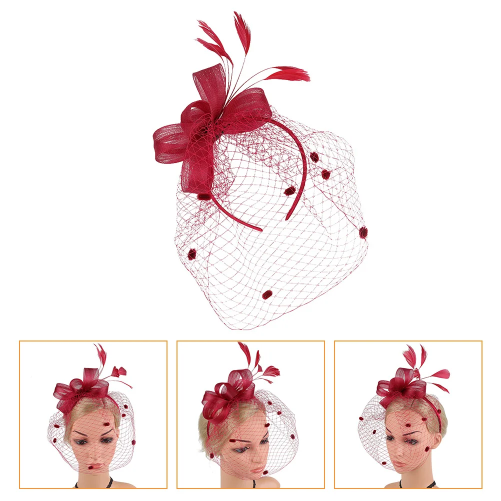 

1Pcs Chic Gauze Headdress Exquisite Hair Clip for Bride Wedding Party Women Party Headwear Festive Accessory