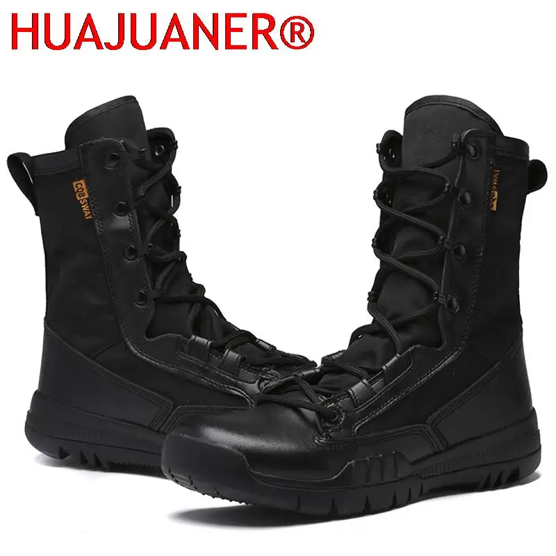 Men\'s Tactical Boots Non-slip Wear-resistant Boots Desert Combat Boots Outdoor Hiking Shoes Army Boots Male Shoes New