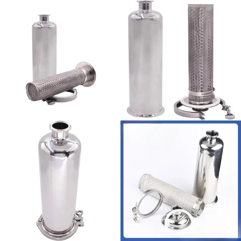 for 1.5 Inch Triple Clip Filter SS304 Sanitary Accessories In Line Straight Filter with 100 Mesh Stainless Steel Screen