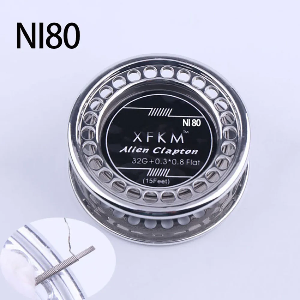 XFKM 5M/roll A1/316/ni80 Flat twisted wire Fused clapton Hive wires Alien Mix twisted Quad Tiger coils Heating Resistance coil