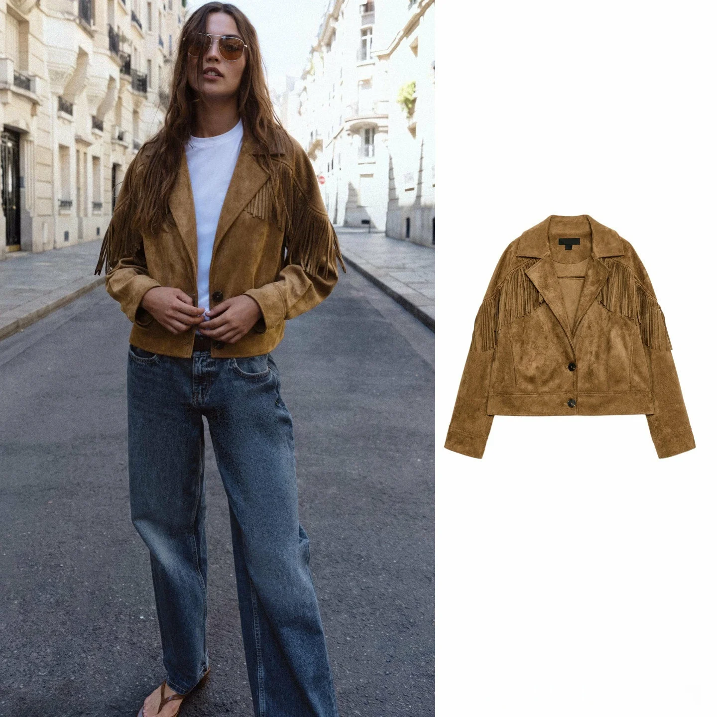 American Style Women's Long Sleeve Velvet Jacket Coat New Autumn Fashion Fringed Lapel Outerwear Ladies Premium Quality