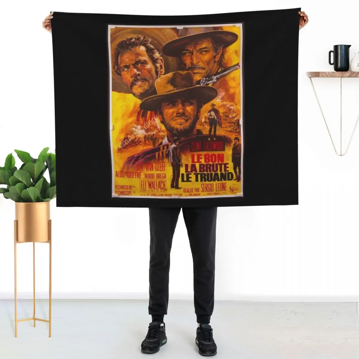 Funny Gifts For Sergio Leone The Good, The Bad And The Ugly Halloween Throw Blanket Soft Big Kid'S Soft Plush Plaid Blankets