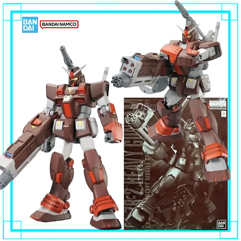 In Stock Bandai Gundam MG 1/100 Heavy Gundam Anime Action Figures Model Kit Assembly Collectibles Toys For Men Birthday Gifts