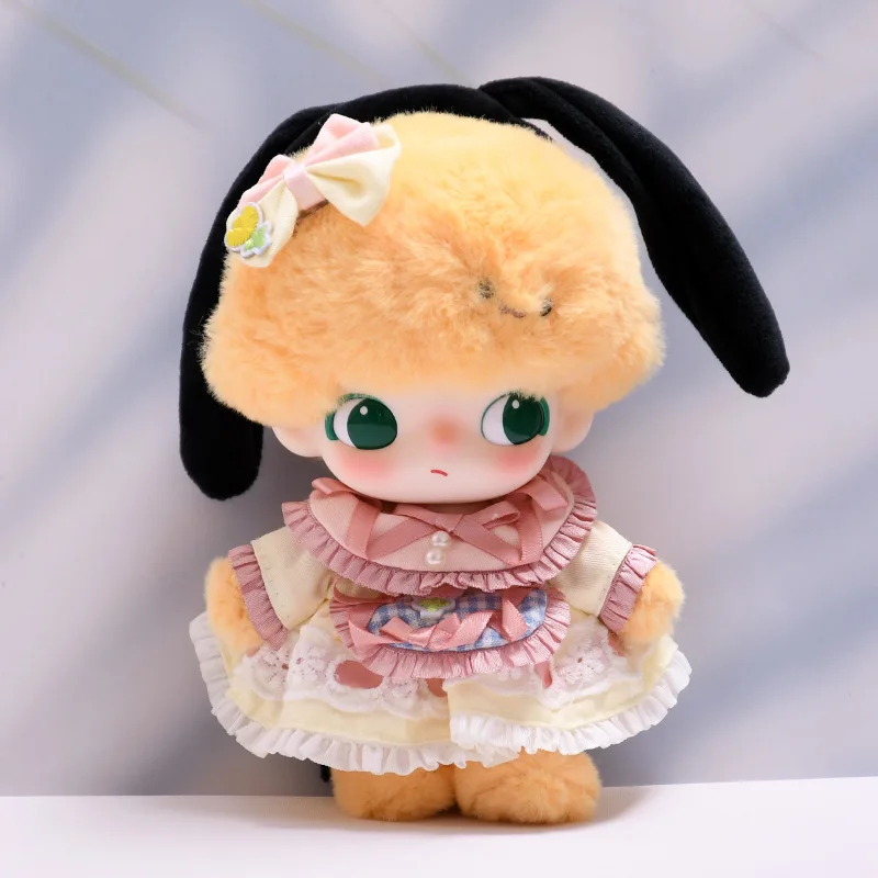 DIMOO WORLD Doll Box Pendulum Accessories - Doll Clothes tulip Rabbit Officer Dress Set Labubu Doll 17cm Plush Doll'S Clothes