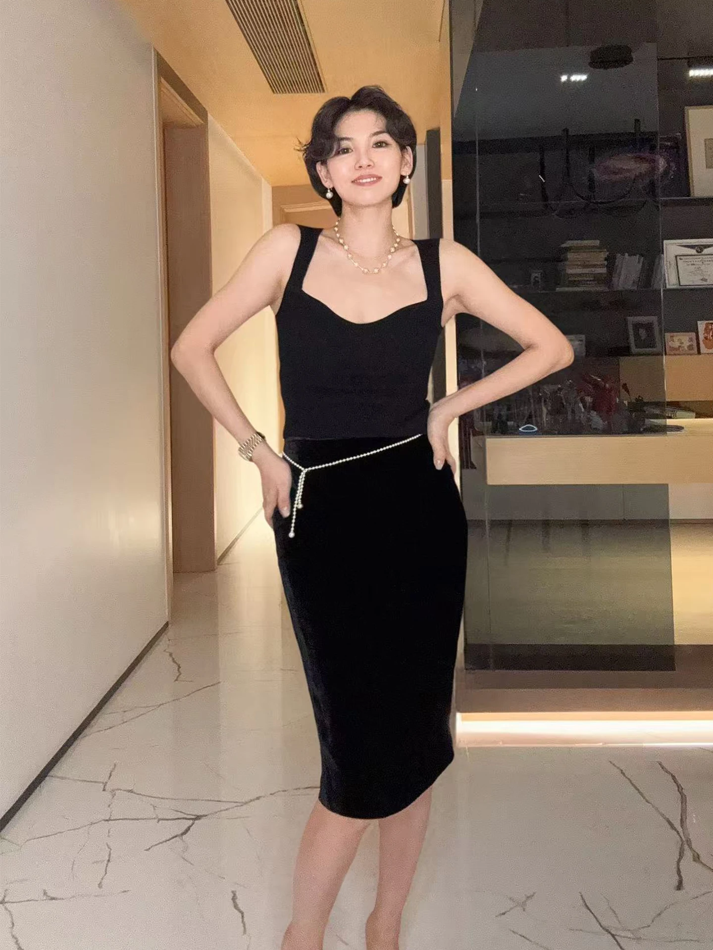 

Моющийся шерстяной жилет с широким ремешком, повседневный романтический жилет 25, осенний жилет во французском стиле, облегающая верхняя одежда для женщин