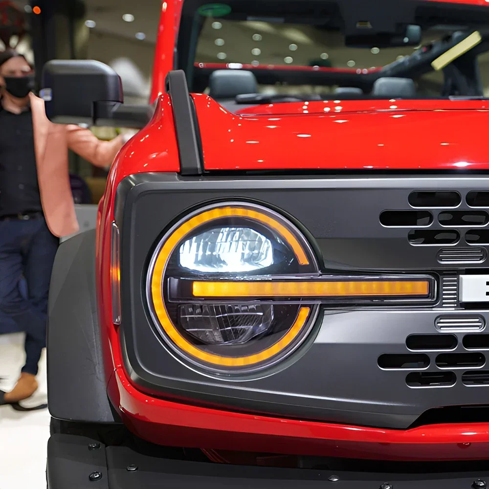 

Auto Headlights Replacement Assembly For Ford Bronco 2021-2024 LED Car Front Lamps Projector Lens Tool Accessories