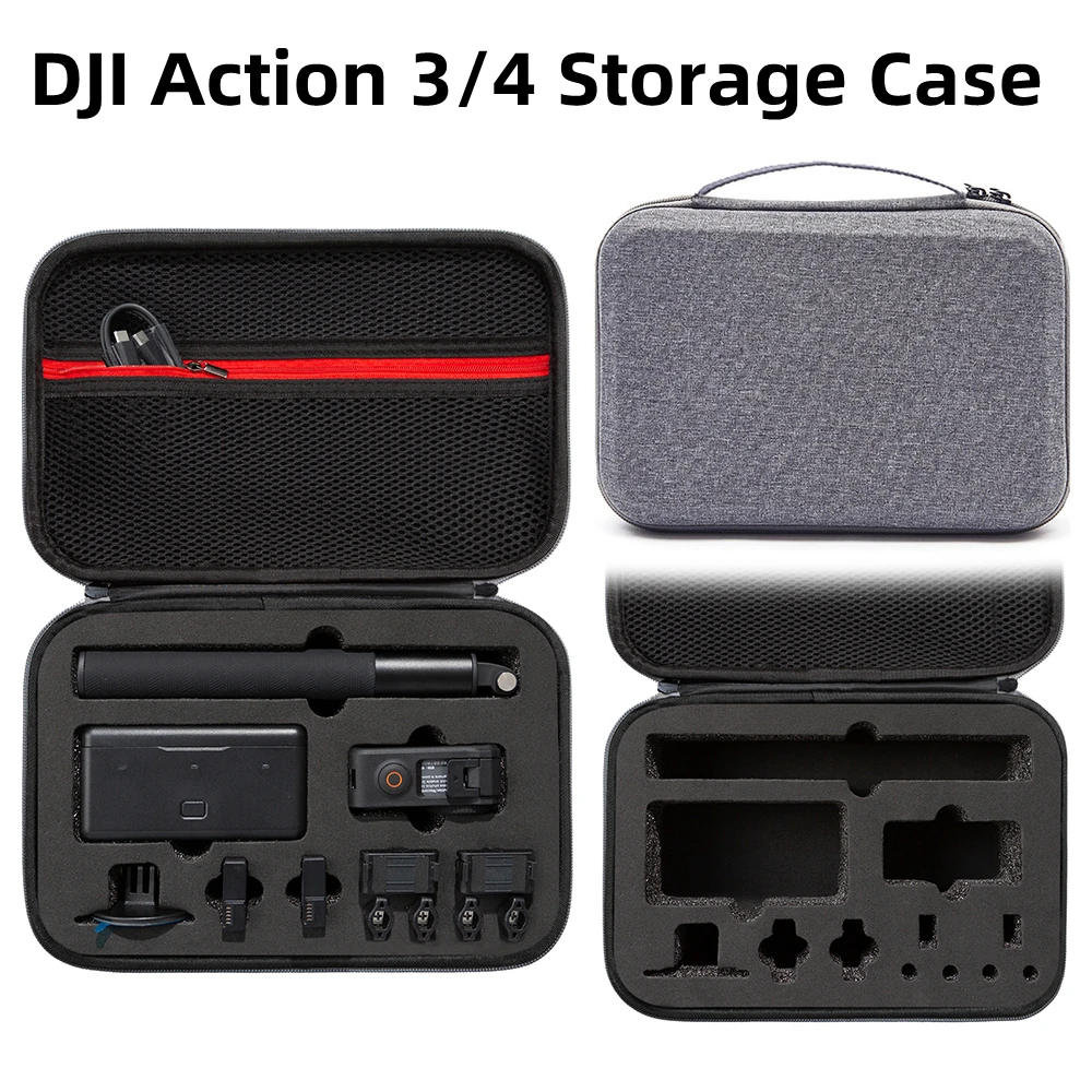 For DJI Action 4/5 Pro Storage Bag Set Carrying Case for DJI Osmo Action 3/4 Bag Action Camera Protective Case Handbag Accessory