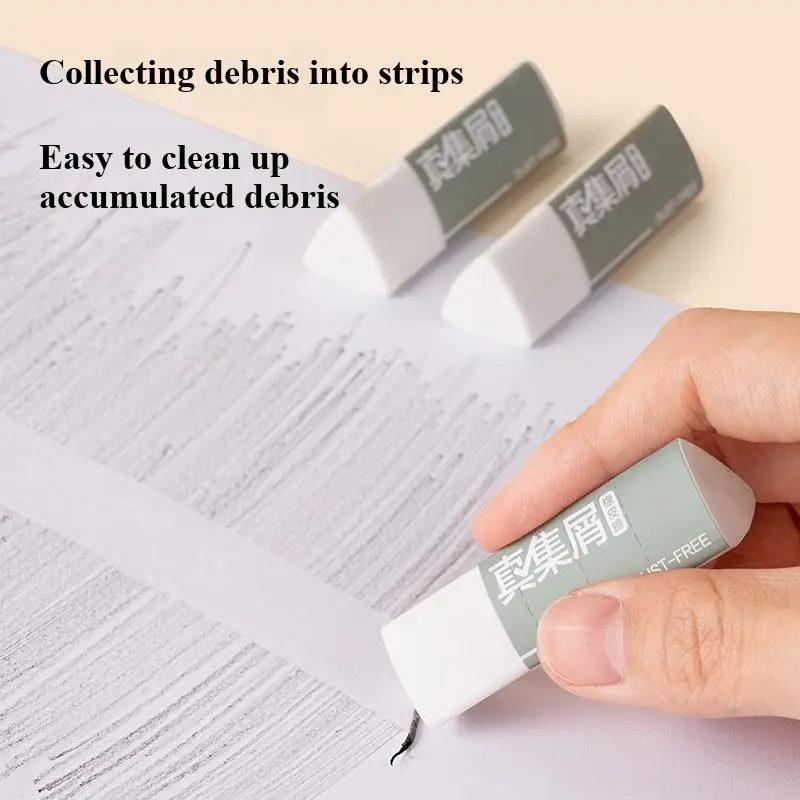 5/30PCS Deli Nusign NS037 Collect Shavings Multi-Purpose Triangular Eraser True Shaving Collecting for Office Home Student Use