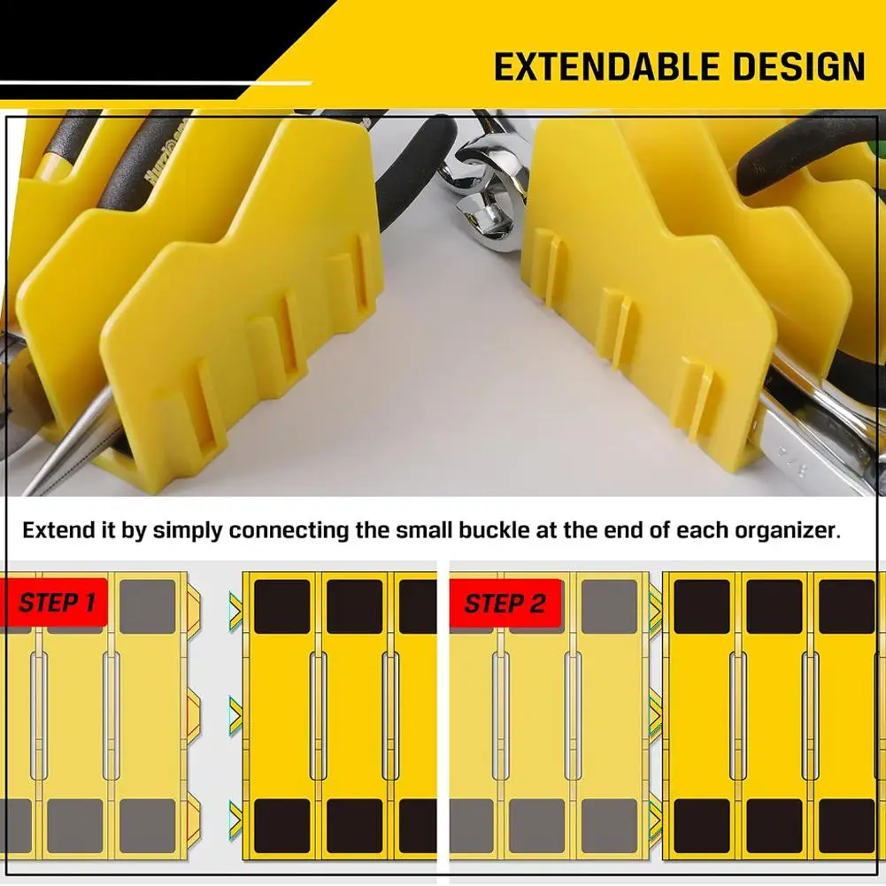 ذو طيات تخزين الرف المضادة للانزلاق انفصال كماشة القاطع تخزين الرف مع 10 فتحات وجع المنظم للمرآب وورشة العمل Storag #3