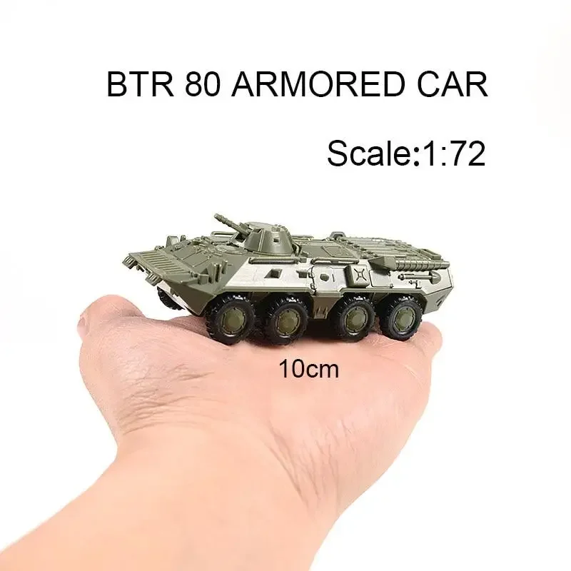 1:72 M35 Truck Soviet BTR 80 Wheeled Armored Vehicle Rubber-free Assembly Model Military Toy Car