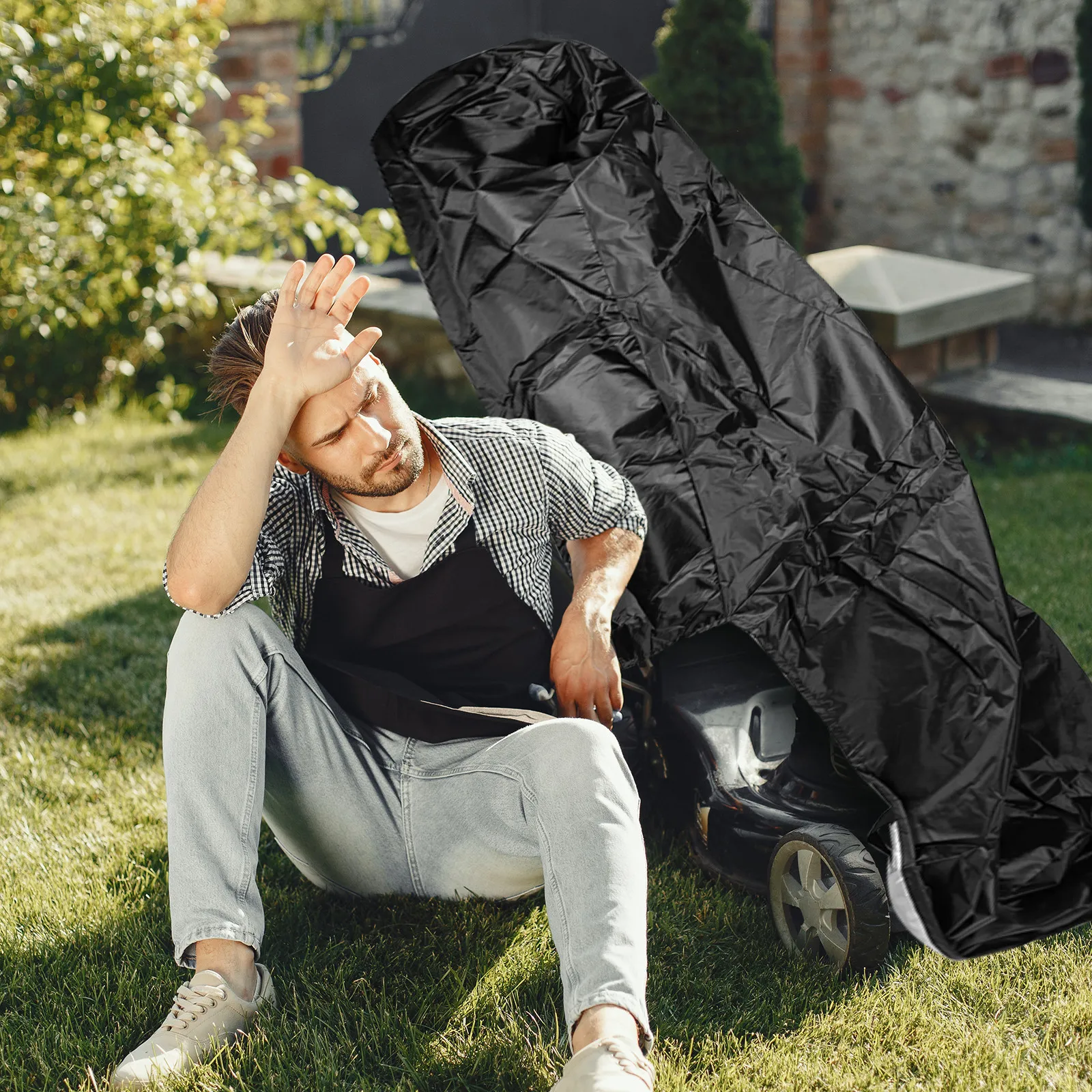 

Чехол для газонокосилки повышенной прочности, водонепроницаемый, устойчивый к разрывам, для использования на улице, во дворе, на террасе, в саду, всепогодный, защита от дождя, снега, солнца