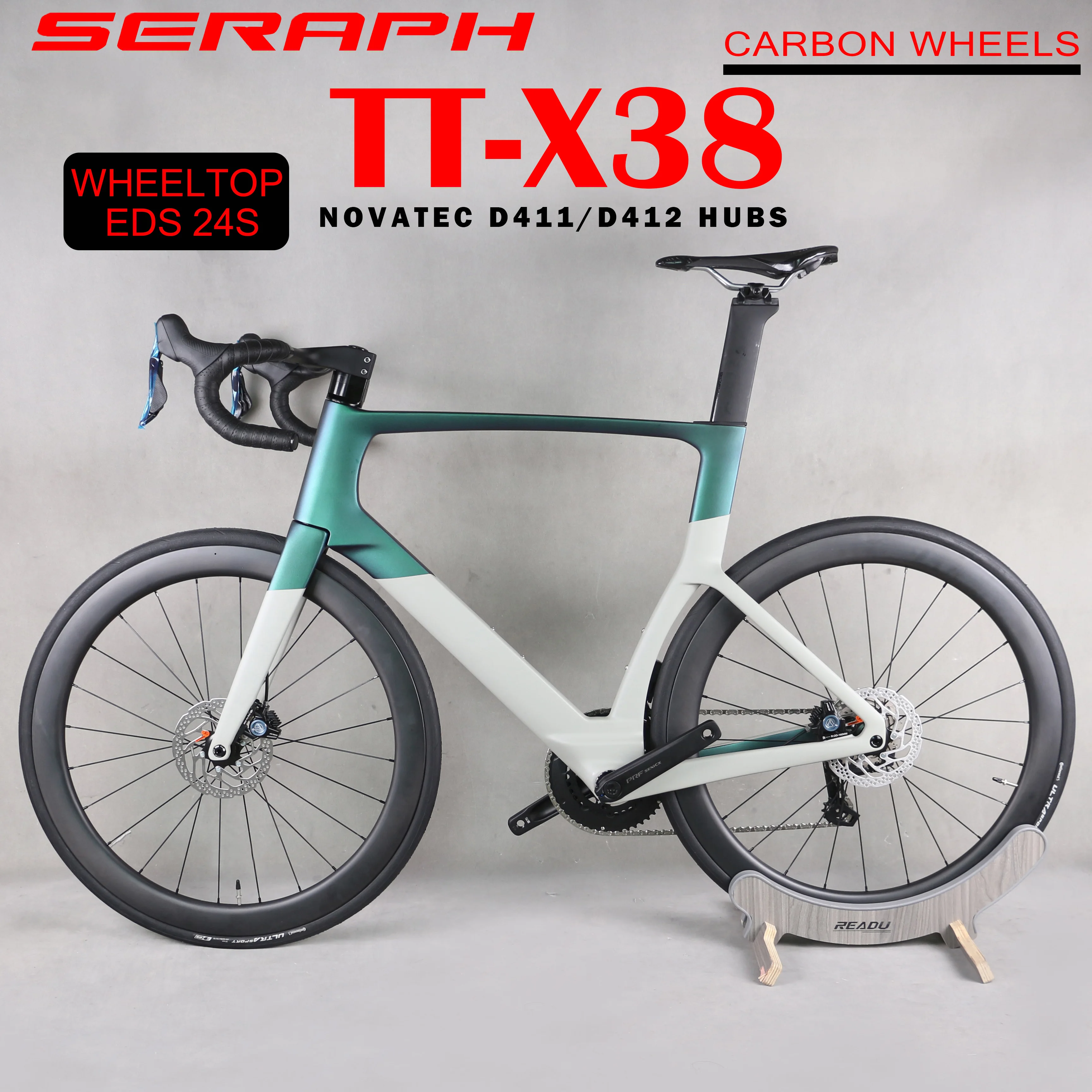 

custom paint full bike Cycling disc brake bike carbon frame Bicycle 700C WheelTop EDS Groupset Electronic Shifting