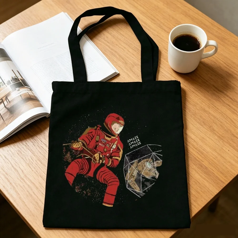 Project Hail Mary tote bag personnalisable sac cabas shoulder  reusable bolsas de tela woman