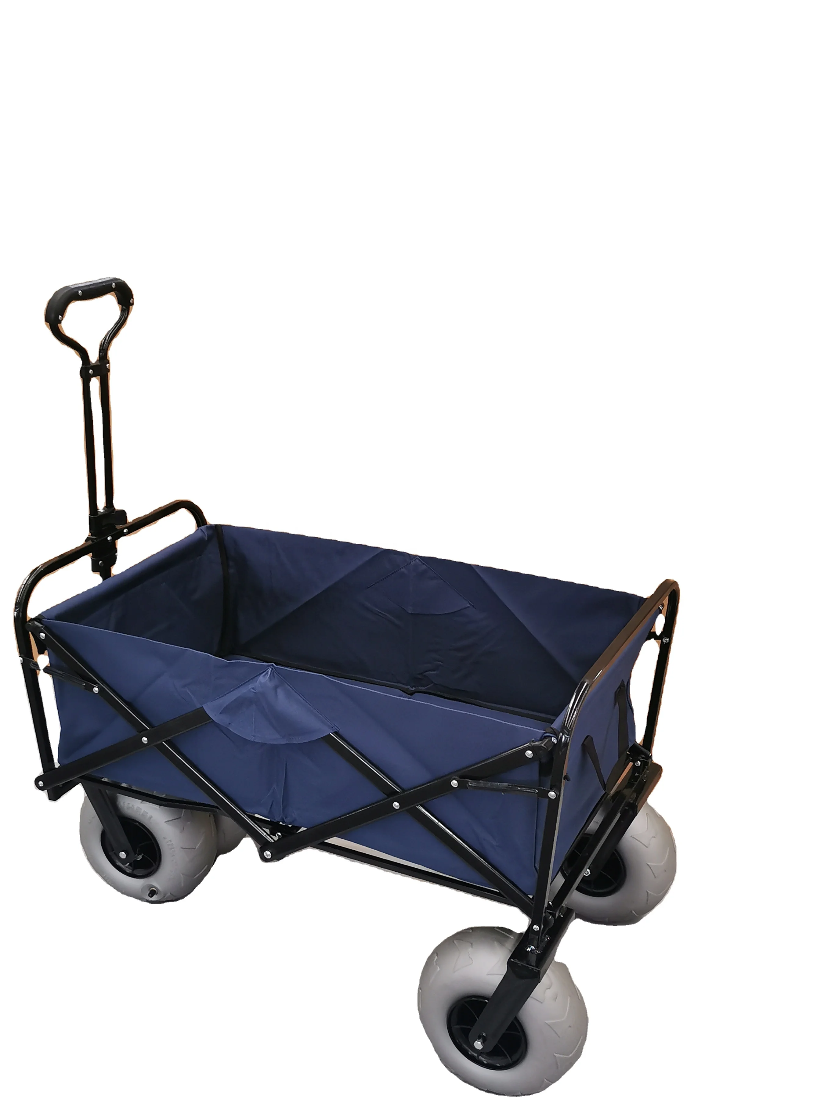 Beach Inflatable Wheel Outdoor Camping Utility Folding Wagon With Big Wheel