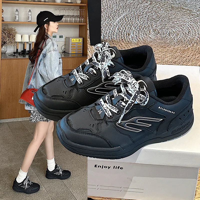 

High-quality Breathable Casual Shoes for Men and Women, New Couples Increase Non-slip Lace-up Casual Sneakers Men's Shoes