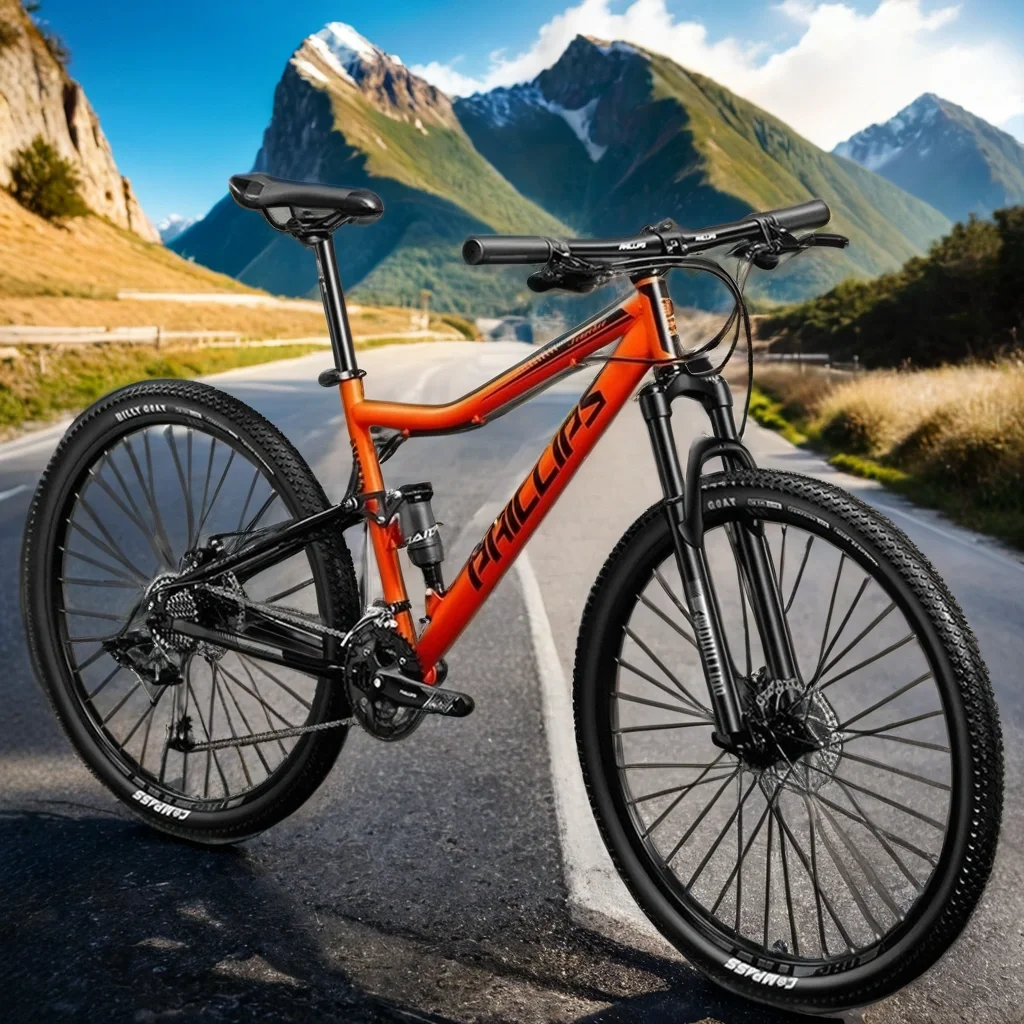 off-road MTB Bicycle high carbon steel soft tail frame mountain bike 24/26/29inch 24/27/30Speed variable speed full suspension