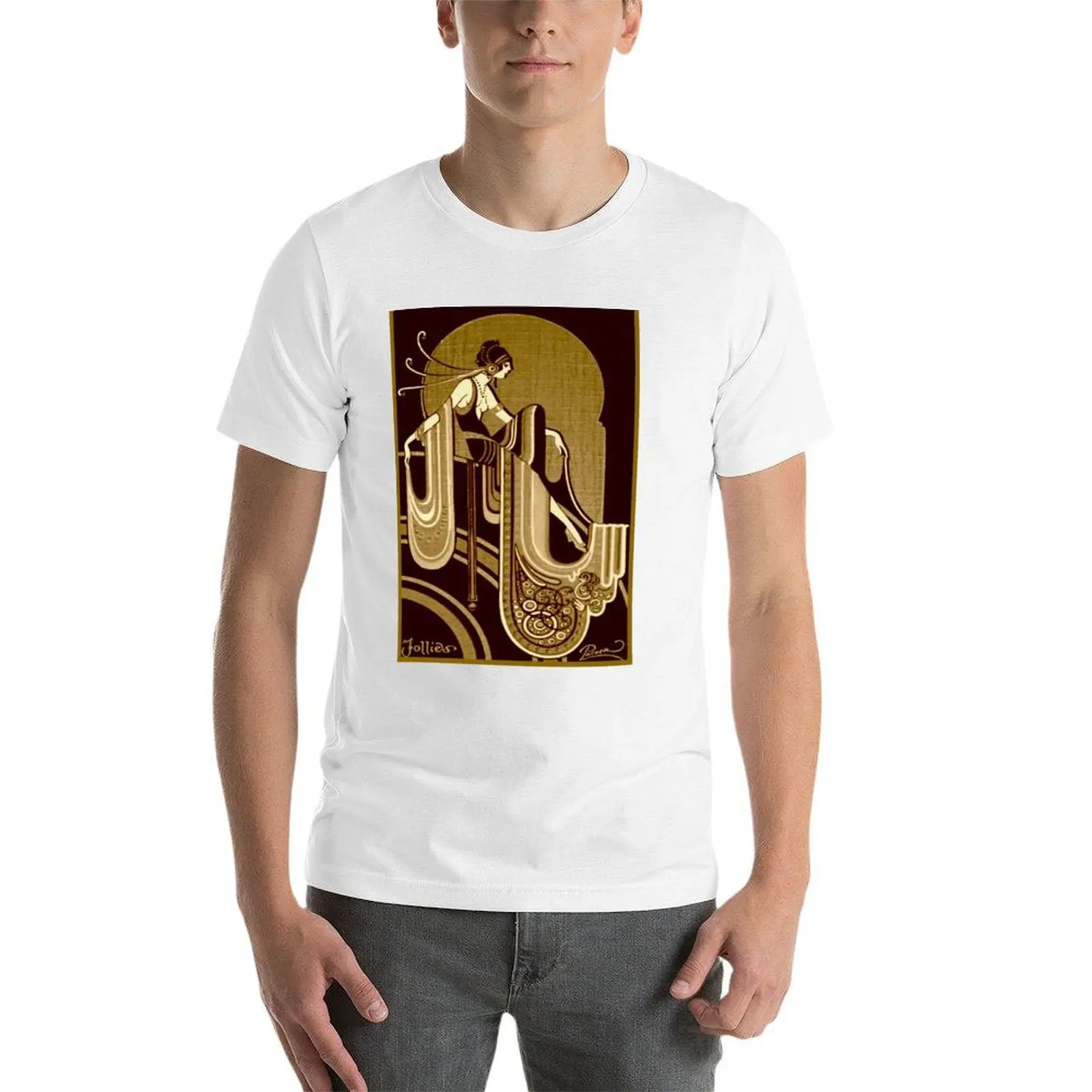 تي شيرت بني عتيق للقمصان مضحك مضحك تي شيرت فكاهة الجمال: لهجة داكنة 1920 قمصان Pinup قطن زعنفة رجل طباعة