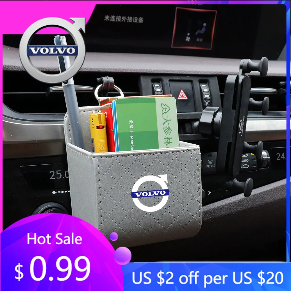 

Крышки-концентраторы Автомобильная сумка для хранения воздуховыпускного отверстия Сумка для хранения мобильного телефона Сумка для мелочей Коробки для салфеток Opp Pack Для Volvo Rdesign S80L XC60 XC90