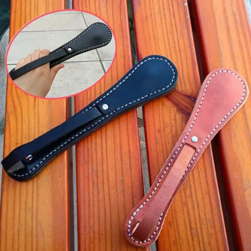 Classic Boston Leather Racket Multi-function Self-defense Cowhide Contains Lead Block Portable Tactical Tool