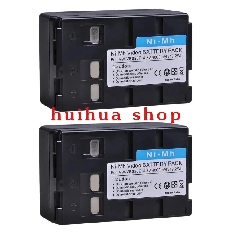 

4000mAh Rechargeable Ni-MH Battery for Panasonic HHR-V212 P-V212 VW-VBS10E VW-VBS20E VSB0200 P-V211 NV-VX10 RX11EG R500EN 19.2Wh