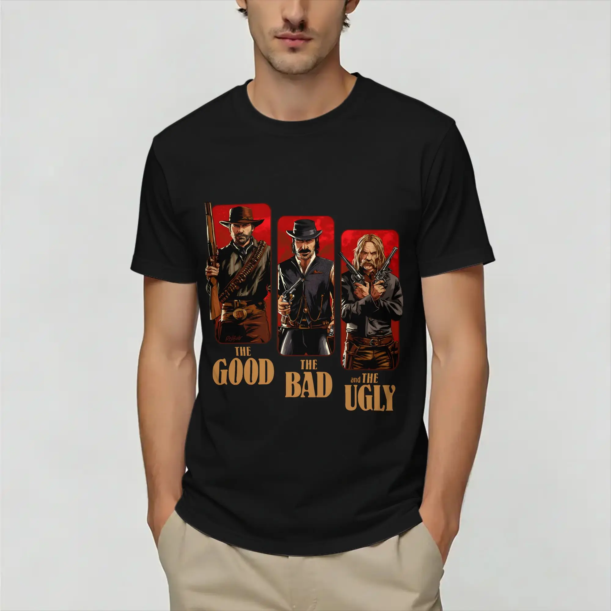Red Dead Redemptions  T-Shirt Summer  Cotton T-Shirts For Male Trendy Cool Casual Tee Shirt Short Sleeve Streetwear Clothes